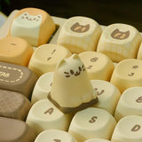 Artisan Keycaps, Cute Kawaii Cat Box Keycaps, Resin Handmade, Single 1U Replace Key For Esc Key Mechanical Keyboard (Cat-Tray)