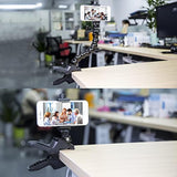 Phone Holder Desk Gooseneck Mount, Cell Phone Clamp Clip For Pole, Mount Stand, Compatible For Iphone 16 Plus Iphone 15 Pro 14 Plus Xs Max Xr X 8 7 6 6S Plus And Other 4-7'' Device