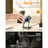 3 In 1 Charging Station With Cooling Fan, Wireless Charging Station For Multiple Devices, Magsafe Wireless Charger Stand For Iphone 16 15 14 13 12, Apple Watch Charger 10 Ultra 2, Airpods 4 3 Pro 2