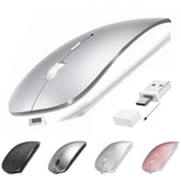 Bluetooth Wireless Mouse Usb C For Macbook Air Pro Imac Laptop Desktop Computer, Wireless Rechargeable Silent C Mouse For Mac Desktop/Ipad/Surface Pro (Bt5.2/3.0, 2.4G Usb A, Type-C Receiver)