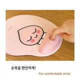Kakao Apeach Mouse Pad Wrist Rest Gel Type And Letter Writing Set