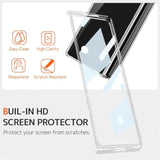For Galaxy Z Fold 7 Case Compatible With Magsafe, Bulit-In 9H Screen Protector & Spring Hinge Protection Anti-Yellowing Strong Magnetic Slim Thin Phone Cover For Samsung Galaxy Z Fold7 (Clear)