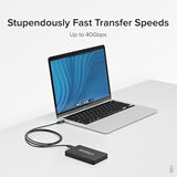 Thunderbolt 4 Cable With 240W Charging, Thunderbolt Certified, 3.3 Feet (1M),1X 8K Display, 40 Gbps, Compatible With Usb4, Thunderbolt 3, Usb-C - Driverless