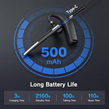 Bluetooth Headset - Wireless Headset With Microphone 90 Days Standby/110 Hours Talktime, Bluetooth Earpiece For Cell Phone/Pc Tablet/Laptop Computer, Headphones For Trucker/Driver/Business