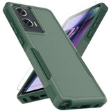 For Moto G Stylus 5G 2024 Case: Dual Layer Protective Heavy Duty Cell Phone Cover Shockproof Rugged With Hd Screen Protector - Military Protection Bumper Tough - Motorola G Stylus 5G 2024, Dark Green