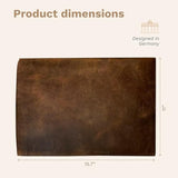 Genuine Top Grain Leather Laptop Sleeve 16-Inch - Notebook Bag Case In Vintage Brown - Easy To Clean, Minimalist Design - Good Protection From Scratches, Bumps, And Dust.