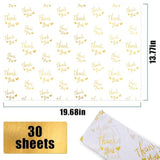 Gold Thank You Tissue Paper Bulk,20" X 14",Gold Thank You Tissue Paper For Packaging,Gift Bags, Graduation,Birthday,Thanksgiving,30 Sheets
