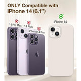 Magnetic iPhone 14 Case with MagSafe Screen Camera Protector Shockproof Stone