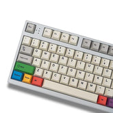 Pbt Grey White Keycaps Set Cherry Profile 141 Keys Custom Dye-Sub Keyboard Key