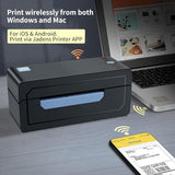 Bluetooth Thermal Shipping Label Printer Wireless 4X6 Shipping Label Printer, Compatible With Android, Iphone, Windows & Mac, Widely Used For Ebay, Shopify, Etsy, Usps(Blue)