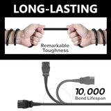 Power Cord Replacement For Treadmills And Computers, Extra Long 8Ft Power Cord Compatible With Peloton Treadmill And Superfit Treadmill, 14Awg Power Cord, Power Cable