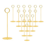 16-Piece Gold Table Card Holders, 8 Inch Steel Stands for Weddings & Events