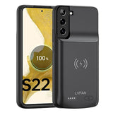Slim 4700Mah Backup Portable Charger Phone Case For Samsung Galaxy S22 6.1" Fast Wireless Charging External Portable Charge Case Black