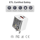 30W Usb C Wall Charger, Gan Dual Port Fast Charging Block With Usb-C & Usb-A, Compact Power Adapter For Iphone 16/15/14, Ipad, Galaxy, Pixel