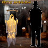 Halloween Decorations Outdoor,4.8FT Hanging Swing Ghost for Yard and Porch