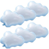 6 Pc White Cloud Foil Balloons Cloud Party Decorations for Birthday or Baby Shower