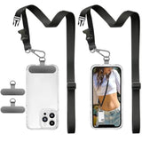 2X Crossbody Phone Lanyard with Patches Adjustable for Travel & Everyday Use