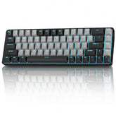 Tmkb T68 60% Wireless Mechanical Gaming Keyboard, Tri-Mode Bt5.0/2.4Ghz/Usb-C With Blue Switch, Rgb Backlight, Anti-Ghosting, Compact 68 Keys, Wired/Wireless, Black/Gray