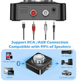 Bluetooth Receiver for Home Stereo, Bluetooth to RCA Adapter for Old Receiver with 3D Surround, Low Latency 3.5mm Audio Adapter for Old