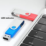 2 Pack 64Gb Usb Flash Drive Usb 2.0 Thumb Drives Jump Drive Fold Storage Memory Stick Swivel Design - Black