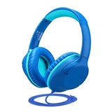 P20 Kids Headphones For School, Kids/Teens/Boys/Girls With Safe 94Db Volume Limited, 3.5Mm Jack Wired Cord Over-Ear For Fire Tablets/Travel/Pc/Phones(Blue)