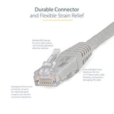 6Ft Cat6 Ethernet Cable - Gray Cat 6 Gigabit Ethernet Wire -650Mhz 100W Poe++