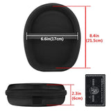Geekria Shield Headphones Case Compatible with Grado SR325e, SR225x, SR125, SR80, SR60, RS2, RS1, PS2000e, Replacement Hard Shell Travel Carrying Bag with Cable Storage (Black)