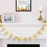 40 Ft Gold Triangle Flags Banner Double Sided Metallic Paper Pennant B