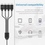 Micro Usb Multi Charging Cable 1.5Ft, Micro Usb Splitter Cable, Usb2.0 Type A