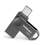 Dual Usb C Flash Drive 128Gb Usb 3.0 2-In-1 Type C + Type A Thumb Drive Udp-Tech Waterproof Metal Pen Drive Portable Otg Flash Drive