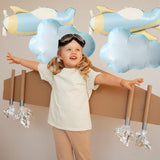 8pcs Cloud & Airplane Balloons Set for Baby Shower or Birthday Decorations