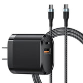 30W Usb C Charger Block For Iphone 17 16 Charger Cord, Type C Fast Charging For Iphone Air/16 Pro Max/16E/17 Pro Max/15 Pro, Ipad Pro, Pixel 9/8 Pro, With 6.6Ft Braided Cable, Black