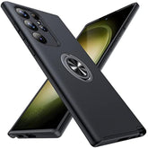 For S23 Ultra Case, Slim Soft Bumper Case For Galaxy S23 Ultra, With Ring Holder Kickstand For Samsung S23 Ultra Cover, Military-Grade Protection For Samsung Galaxy S23 Ultra Case, Black