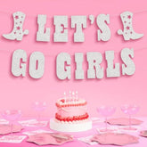 Let'S Go Girls Glitter Banner - Silver, 5 Ft. | Bachelorette Party Dec