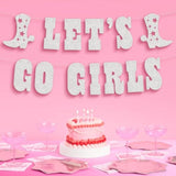 Let'S Go Girls Glitter Banner - Silver, 5 Ft. | Bachelorette Party Dec