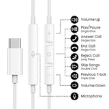 Usb C Headphones, Type C Earphones Hifi Stereo In Ear Wired Earbuds Usb C Earp