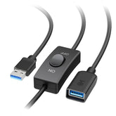 Cable Matters USB 3.0 Extension Cable with On Off Switch 6 ft, Support Data an