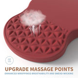 Ergonomic Mouse Pad Wrist Support With Massage Design, Pain Relief Mousepad With Wrist Rest, Memory Foam & Non-Slip Pu Base, Red Mouse Pads For Desk, Office & Home