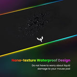 Extra Large Rgb Gaming Mouse Pad14 Light Modes, Extended Soft Led Mouse Pad, Antislip Rubber Base, Computer Keyboard Mousepad Mat (31.5 X 12 Inch)