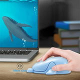 2.4G Wireless Cute Mouse, Dolphin Cartoon Animal Kawaii Mouse, Lightweight Soundless Mouse, Portable 3 Levels Dpi Mice With Usb Receiver, For Pc Laptop Computer(Blue)
