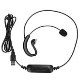Ear Hook Type Headset, Usb Single Wire Headphone Computer Ear Hook Earpiece Support One Key Mute Volume Adjustment Suitable For Desktop Computer Laptop