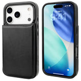 iPhone 17 Pro Wallet Case with Credit Card Holder, Black
