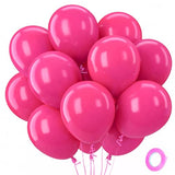 Hot Pink Balloons 100pcs 12 Inch Bright Pink Latex Party Balloons