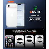 For Iphone Air Case: Clear Anti Yellowing Magnetic Military Grade Drop Protection Cell Phone Cover - Rugged Shockproof Protective Bumper Transparent Phonecase(Clear)