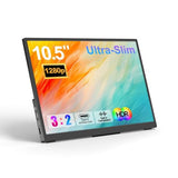10.5''Portable Monitor For Latop,1920X1280P Ips Laptop Monitor Screen 3:2, 500Nits, 2000:1, W/45° Adjustable Stand, Standard Hdmi Usb-C Computer Display For Laptop Phone Mac Ps4 Xbox