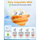 Boaretiu For Airpods 4Th Case - Cute Kawaii Croissant With Keychain For Airpods 4Th Generation Case (2024) Funny 3D Soft Silicone Fun Cool For Girls Women Teens For Air Pods 4 Cover
