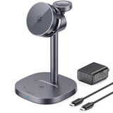 2025 New Magnetic Wireless Charger Stand With Active Cooling Fan, 15W Qi2 Fast 3 In 1 Charging Station For Apple Charger Stand, Wireless Charger For Iphone16/15/14/13/12 Series, Apple Watch, Airpods
