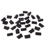 30Pcs Black Rubber Usb Port Cover Anti Dust Protector