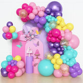 153pc Purple/Blue/Pink Balloon Arch - Magic Party Garland Kit