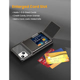 Titacute For Iphone 14 Plus Case Wallet 5 Credit Card Holder Slot Flip Cover Design Back Pocket Dual Layer Armor Anti-Scratch Hard Shell Hybrid Tpu Protective Bumper For Iphone 14+ 6.7 Gunmetal Bronze